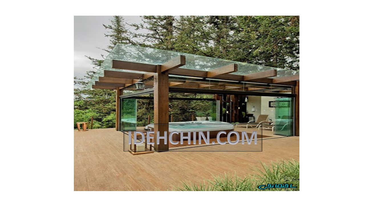 آلاچیق شیشه ای در باغ 
