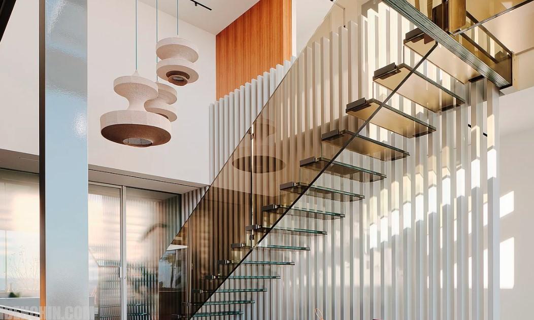 راه پله شیشه ای