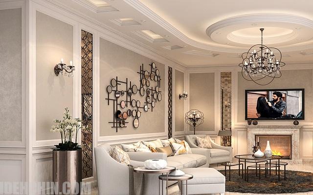 رنگ بژ در پذیرایی