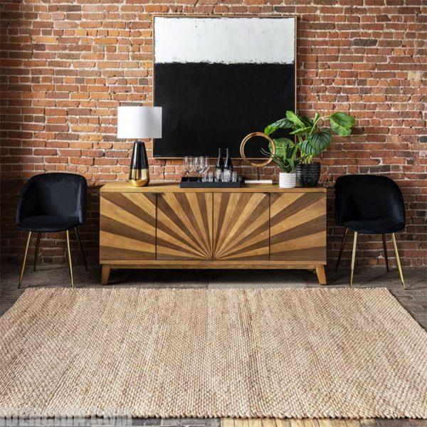 آجر در دیوار پشت تلویزیون