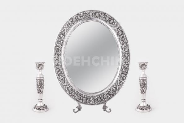 آیینه و شمعدان میناکاری