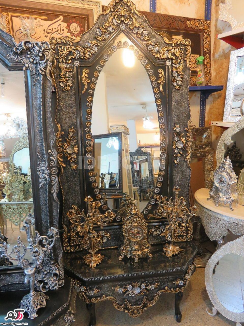 آیینه و شمعدان میناکاری