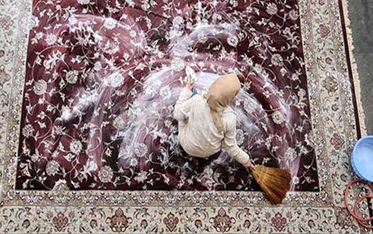 بعد از شستن فرش زرد شدن آن