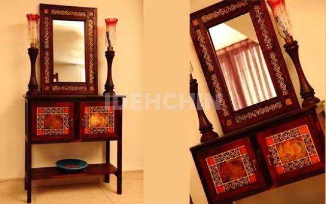 آیینه و شمعدان میناکاری