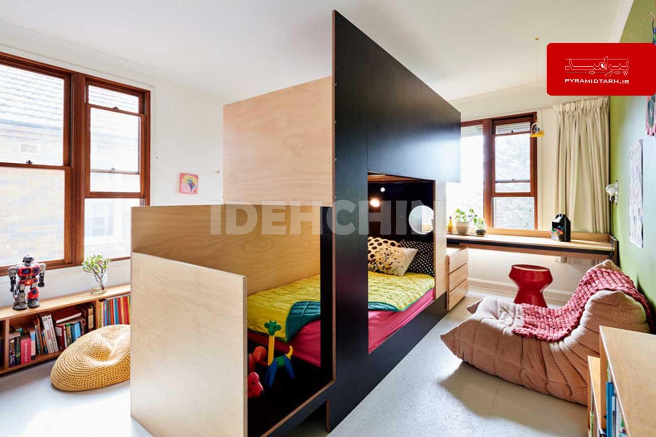 پارتیشن چوبی دراتاق خواب