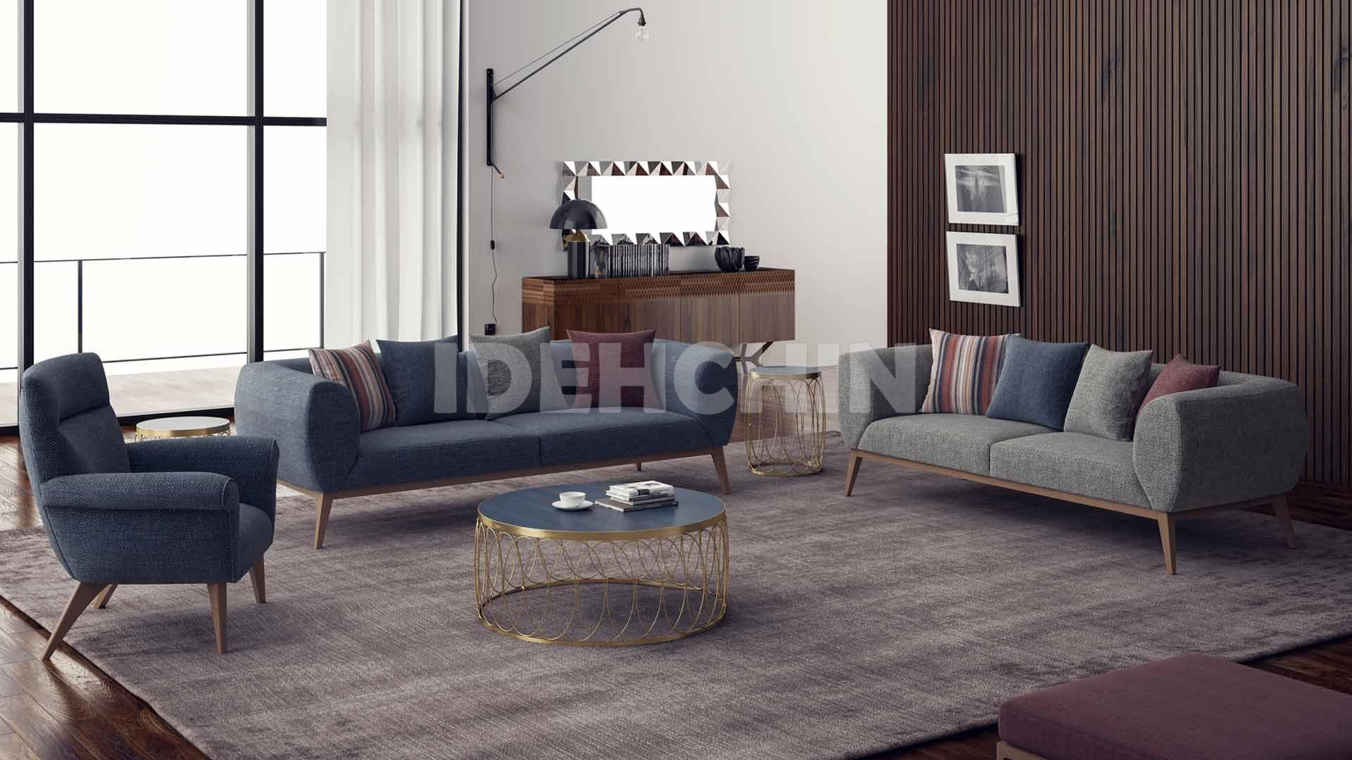 چیدمان میز جلو مبلی گرد