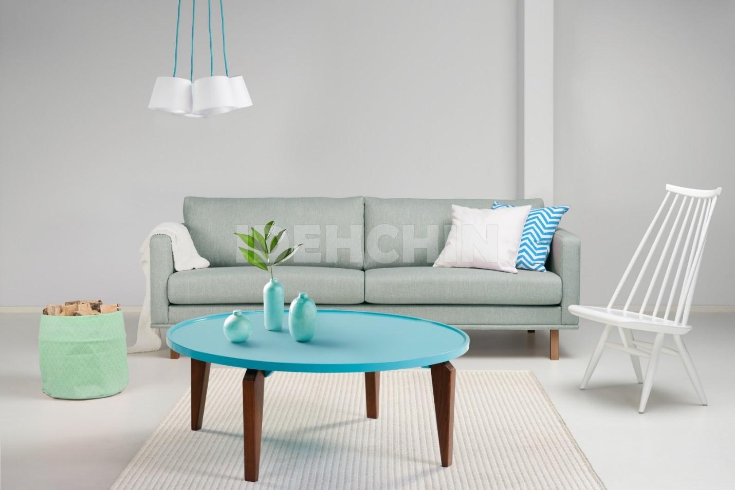 چیدمان میز جلو مبلی گرد