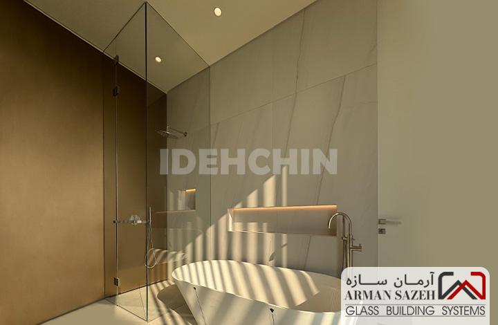 کابین دوش شیشه ای لولایی آرمان سازه
